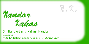 nandor kakas business card