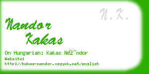 nandor kakas business card